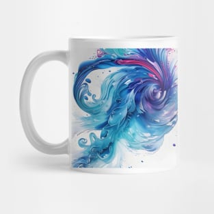 Beautiful Abstract Blue Tsunami Mug